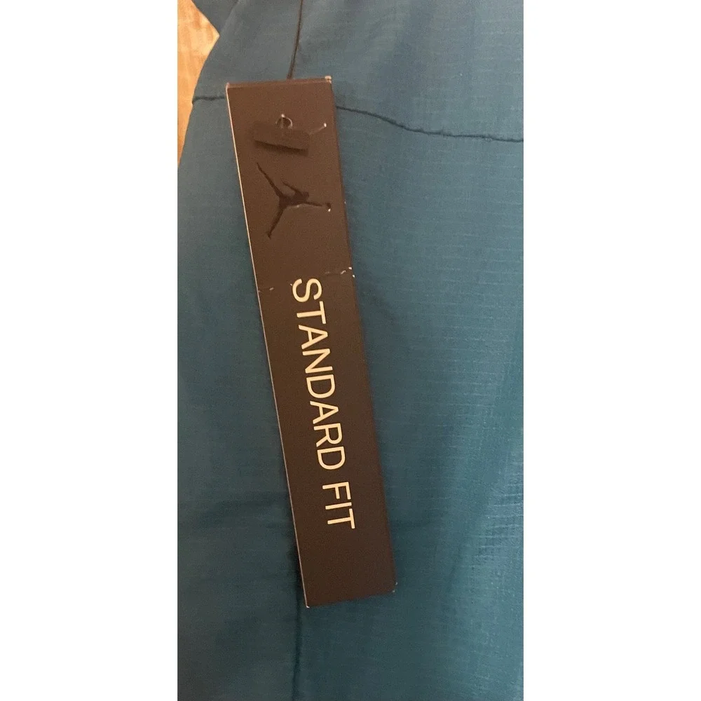 Jordan 23 Engineered Mens Teal Blue Ripstop Quarter Zip Windbreaker Jacket M